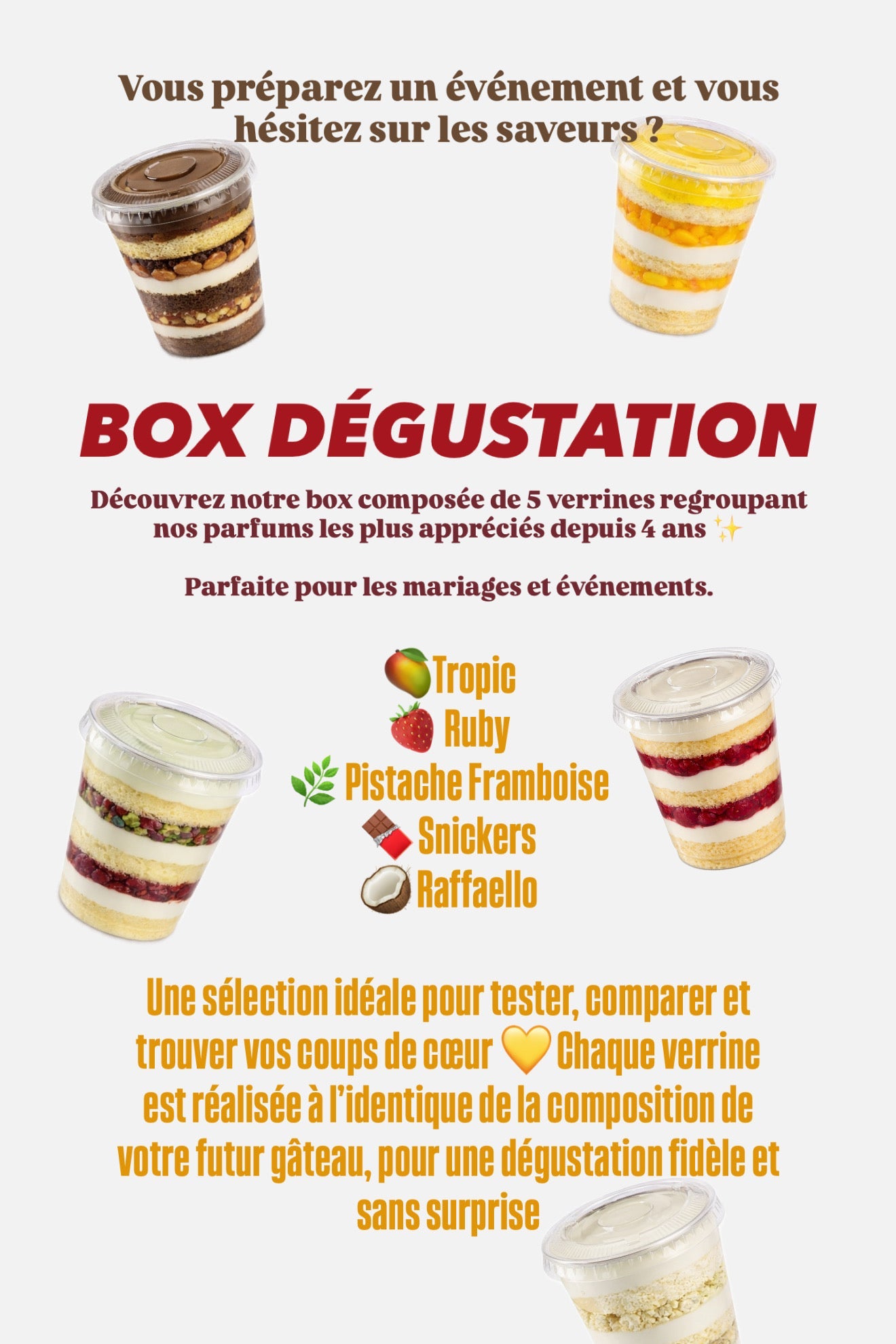 Box de dégustation de 5 verrines